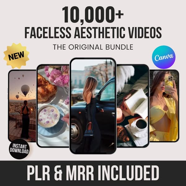 10000+ Aesthetic Faceless Reels Videos Bundle with MRR/PLR