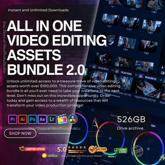 Mega Video Editing Bundle (Instant Lifetime Access Within 30 Seconds) With Reselling Rights